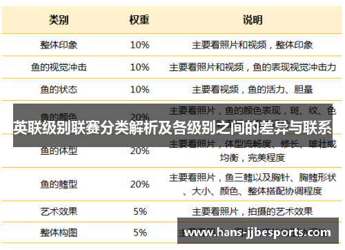 英联级别联赛分类解析及各级别之间的差异与联系
